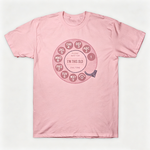 Vintage Rotary Phone Dial Pattern T-Shirt--VINT016