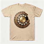 Vintage Rotary Phone Dial Pattern T-Shirt--VINT023