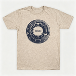 Vintage Rotary Phone Dial Pattern T-Shirt--VINT020