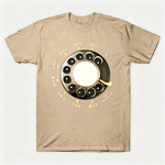 Vintage Rotary Phone Dial Pattern T-Shirt--VINT011