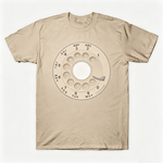 Vintage Rotary Phone Dial Pattern T-Shirt--VINT053
