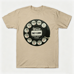 Vintage Rotary Phone Dial Pattern T-Shirt--VINT047