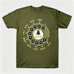 Vintage Rotary Phone Dial Pattern T-Shirt--VINT027