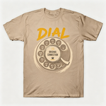 Vintage Rotary Phone Dial Pattern T-Shirt--VINT043