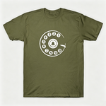 Vintage Rotary Phone Dial Pattern T-Shirt--VINT035