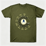 Vintage Rotary Phone Dial Pattern T-Shirt--VINT001