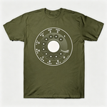 Vintage Rotary Phone Dial Pattern T-Shirt--VINT053