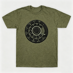 Vintage Rotary Phone Dial Pattern T-Shirt--VINT036