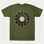 Vintage Rotary Phone Dial Pattern T-Shirt--VINT055