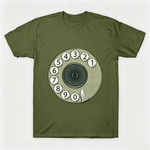 Vintage Rotary Phone Dial Pattern T-Shirt--VINT012