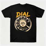 Vintage Rotary Phone Dial Pattern T-Shirt--VINT043