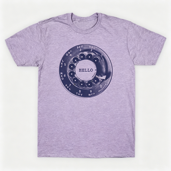 Vintage Rotary Phone Dial Pattern T-Shirt--VINT020