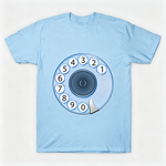 Vintage Rotary Phone Dial Pattern T-Shirt--VINT012
