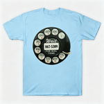 Vintage Rotary Phone Dial Pattern T-Shirt--VINT047