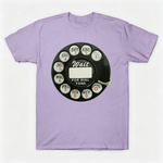 Vintage Rotary Phone Dial Pattern T-Shirt--VINT017