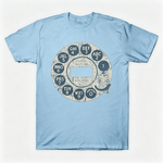 Vintage Rotary Phone Dial Pattern T-Shirt--VINT039