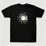 Vintage Rotary Phone Dial Pattern T-Shirt--VINT024