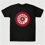 Vintage Rotary Phone Dial Pattern T-Shirt--VINT032