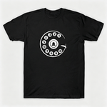 Vintage Rotary Phone Dial Pattern T-Shirt--VINT035