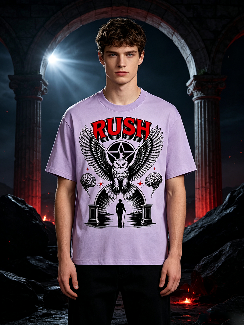 Rush Eagle Vintage Graphic T-Shirt, Dark Rock Inspired Symbolic Design Tee
