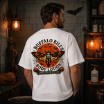 Buffalo Bill’s Body Lotion Horror Moth Graphic Halloween T-Shirt with Vintage Front and Back Print