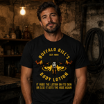 Buffalo Bill’s Body Lotion Horror Movie Parody Graphic T-Shirt for Dark Humor and Thriller Fans