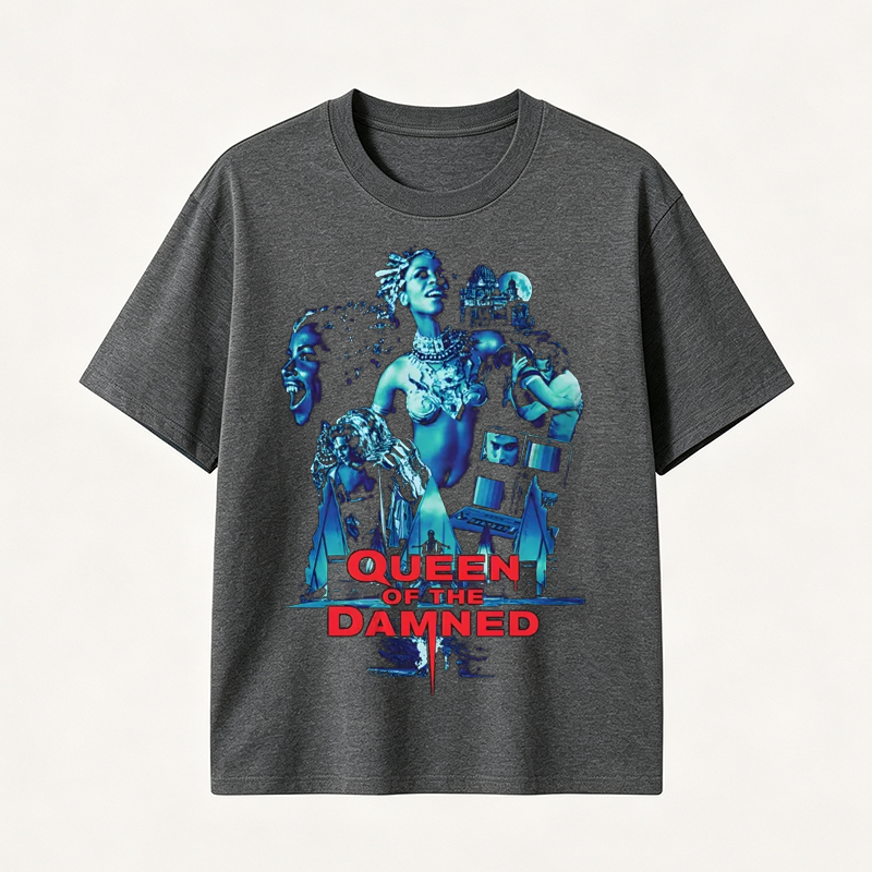Queen of the Damned Gothic Vampire Graphic T-Shirt – Dark Fantasy Streetwear for Bold Alternative Style