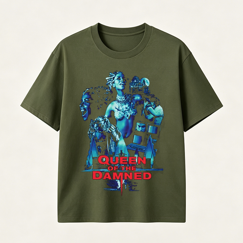 Queen of the Damned Gothic Vampire Graphic T-Shirt – Dark Fantasy Streetwear for Bold Alternative Style