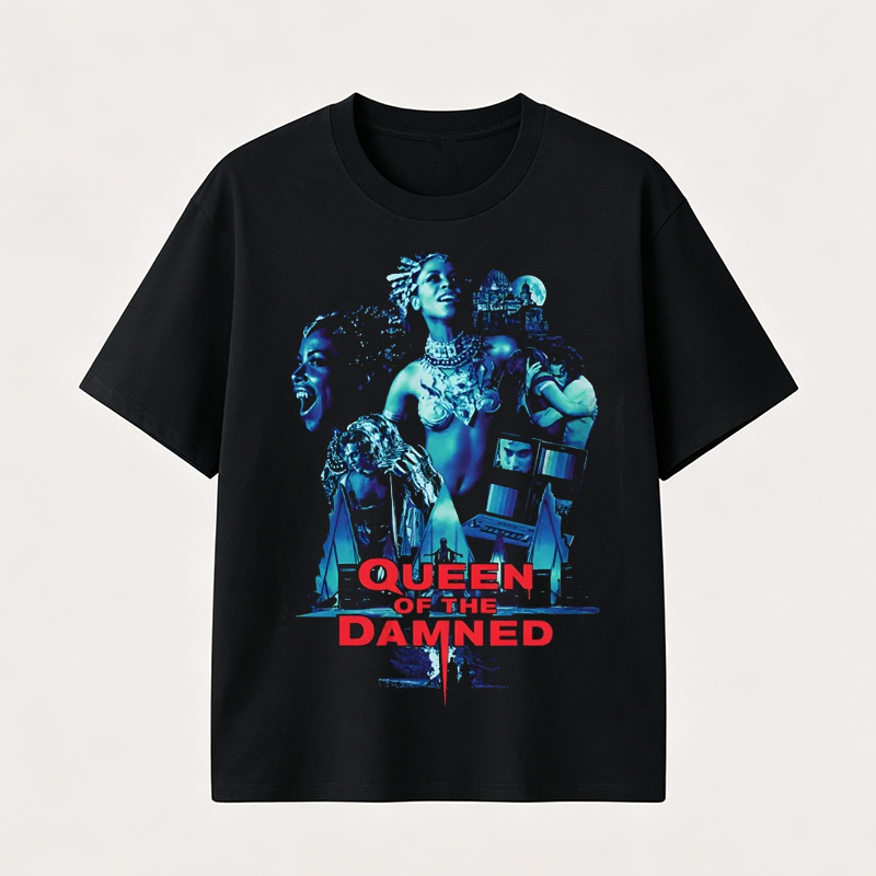 Queen of the Damned Gothic Vampire Graphic T-Shirt – Dark Fantasy Streetwear for Bold Alternative Style