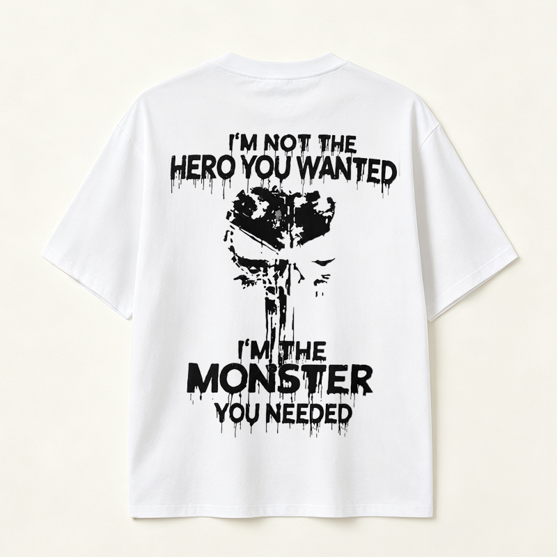 Dark Horror Graphic T Shirt for Men Featuring Monster Design, Gothic Style and Powerful Streetwear Attitude
