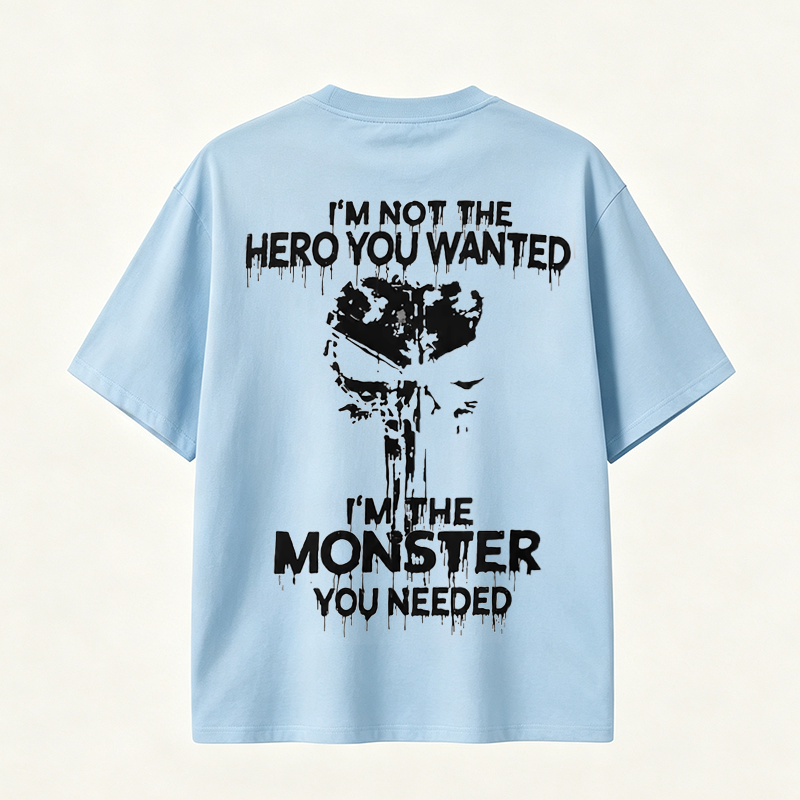 Dark Horror Graphic T Shirt for Men Featuring Monster Design, Gothic Style and Powerful Streetwear Attitude