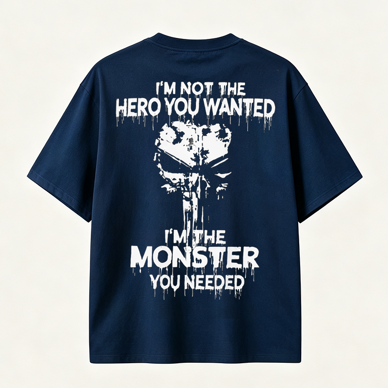 Dark Horror Graphic T Shirt for Men Featuring Monster Design, Gothic Style and Powerful Streetwear Attitude