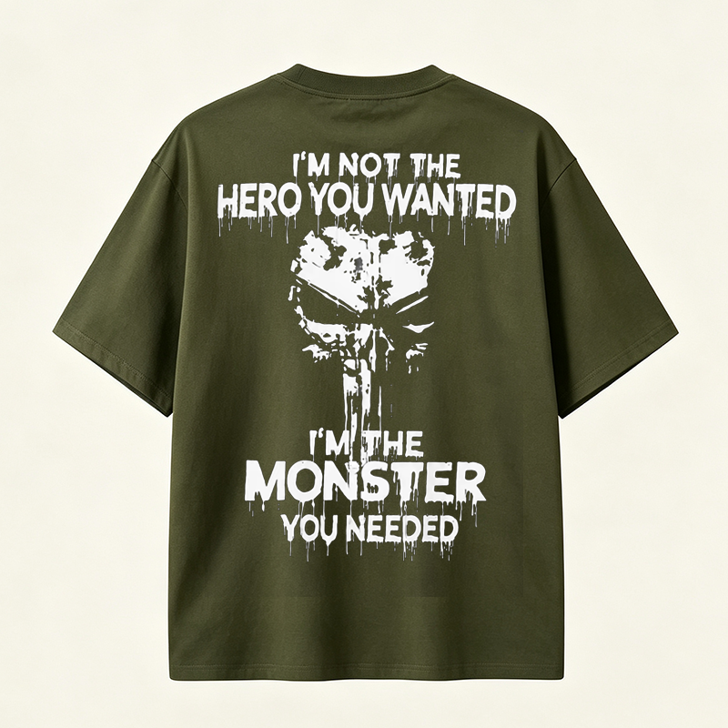 Dark Horror Graphic T Shirt for Men Featuring Monster Design, Gothic Style and Powerful Streetwear Attitude