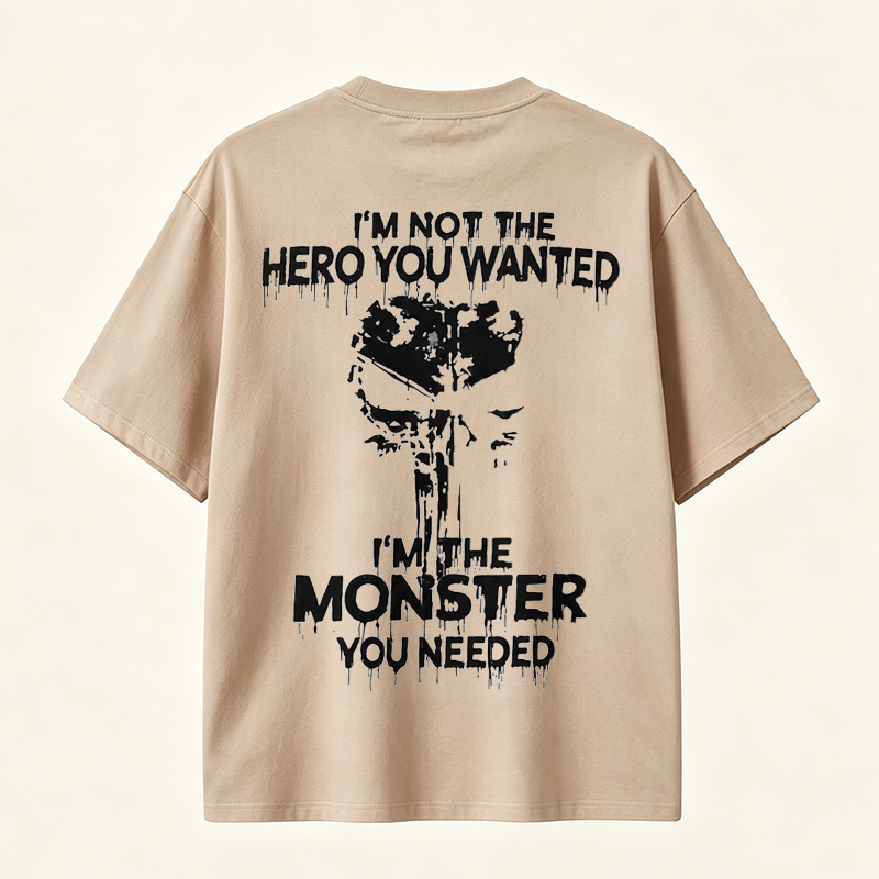 Dark Horror Graphic T Shirt for Men Featuring Monster Design, Gothic Style and Powerful Streetwear Attitude