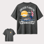 Boats N Hoes Vintage Sailing T-Shirt, Nautical American Coastal Graphic Tee
