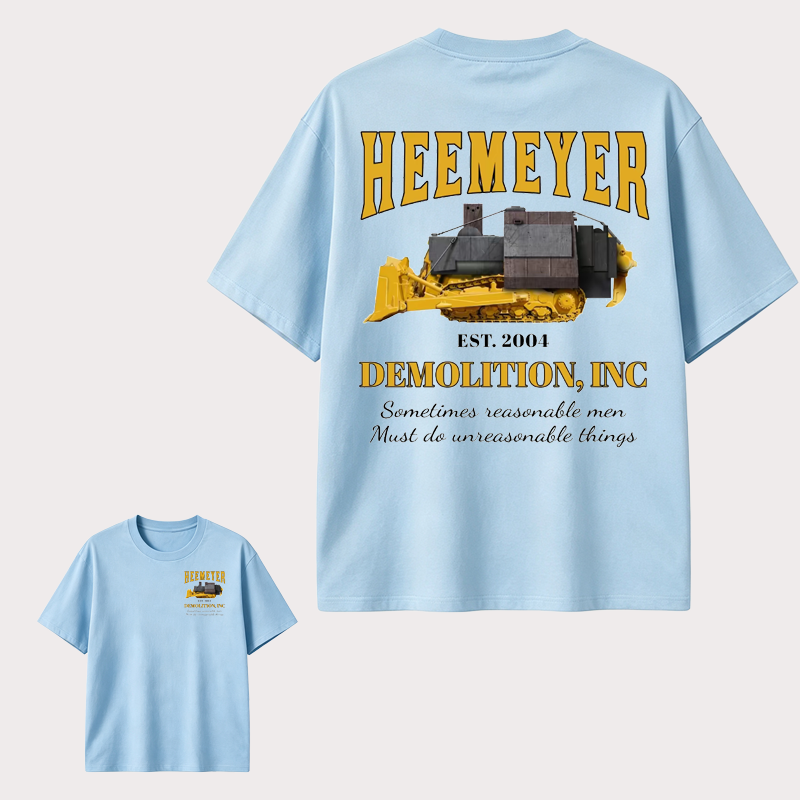 Heemeyer Demolition Vintage Heavy Equipment T-Shirt, Construction Worker Graphic Tee