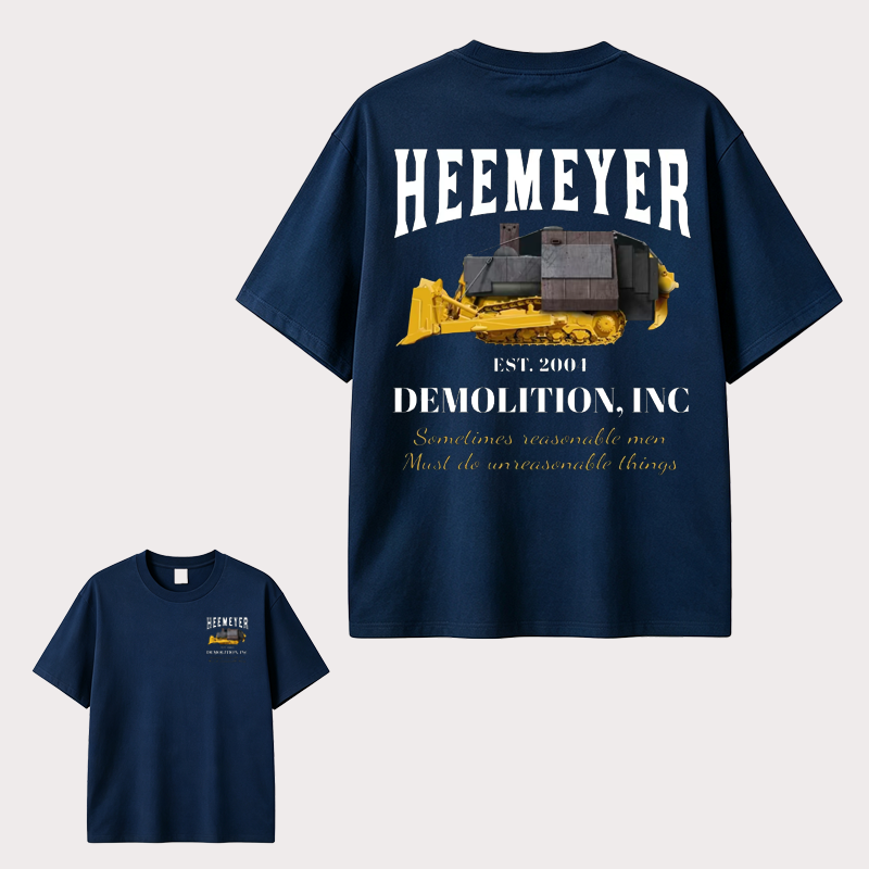 Heemeyer Demolition Vintage Heavy Equipment T-Shirt, Construction Worker Graphic Tee