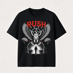 Rush Eagle Vintage Graphic T-Shirt, Dark Rock Inspired Symbolic Design Tee