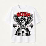 Rush Eagle Vintage Graphic T-Shirt, Dark Rock Inspired Symbolic Design Tee