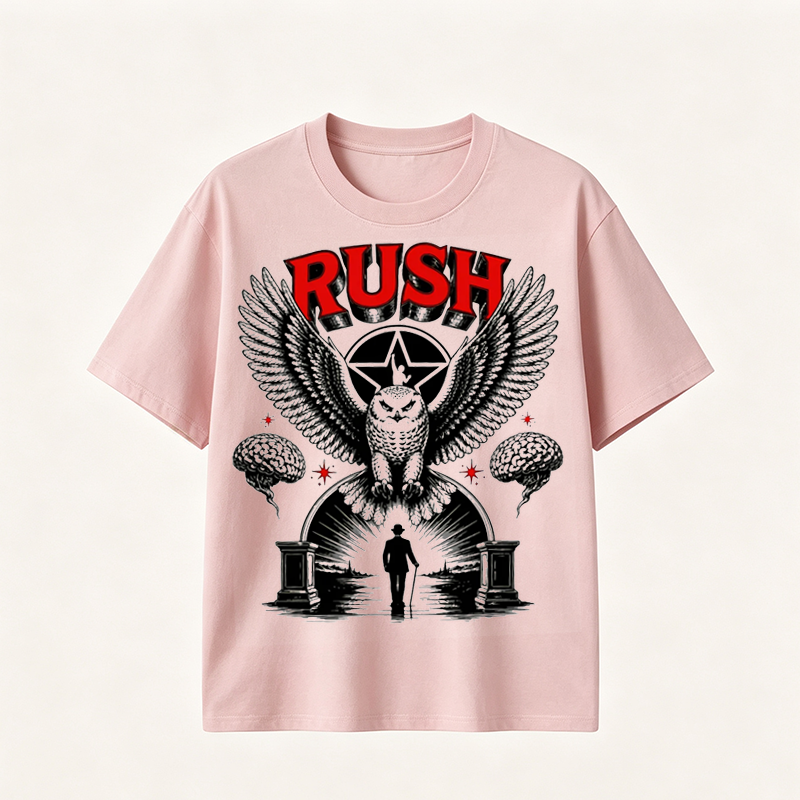 Rush Eagle Vintage Graphic T-Shirt, Dark Rock Inspired Symbolic Design Tee