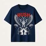 Rush Eagle Vintage Graphic T-Shirt, Dark Rock Inspired Symbolic Design Tee