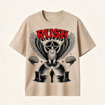 Rush Eagle Vintage Graphic T-Shirt, Dark Rock Inspired Symbolic Design Tee