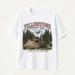 Yellowstone National Park Vintage T-Shirt, Western Wildlife Adventure Graphic Tee