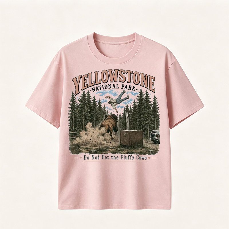 Yellowstone National Park Vintage T-Shirt, Western Wildlife Adventure Graphic Tee