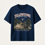 Yellowstone National Park Vintage T-Shirt, Western Wildlife Adventure Graphic Tee