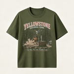 Yellowstone National Park Vintage T-Shirt, Western Wildlife Adventure Graphic Tee