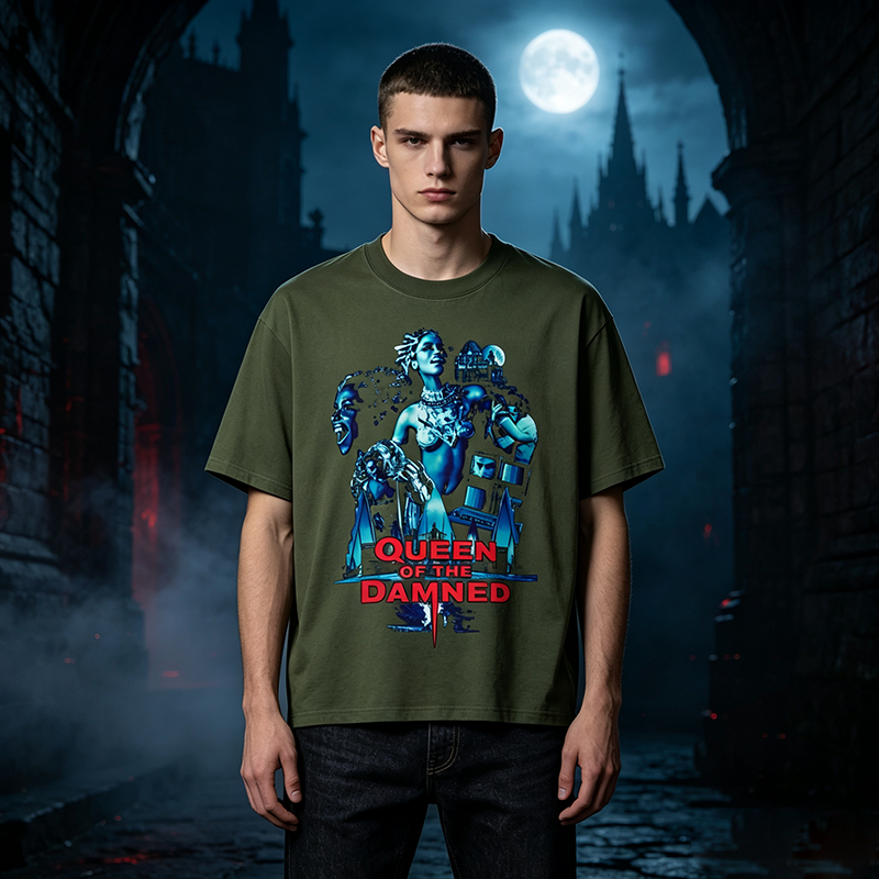 Queen of the Damned Gothic Vampire Graphic T-Shirt – Dark Fantasy Streetwear for Bold Alternative Style