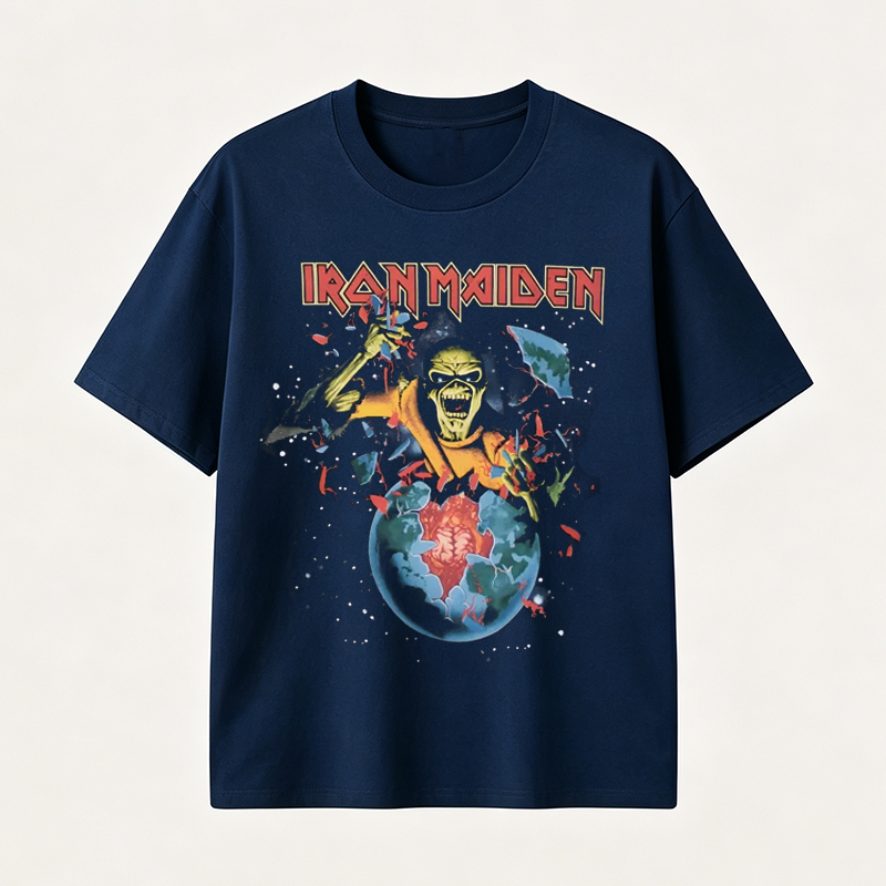 Iron Maiden Graphic T-Shirt Featuring Explosive Eddie Artwork for Bold Heavy Metal Fans and Concert Looks