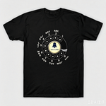 Vintage Rotary Phone Dial Pattern T-Shirt--VINT003