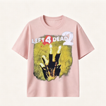 Left 4 Dead Inspired Horror Graphic T-Shirt with Zombie Survival Style and Dark Gaming Aesthetic